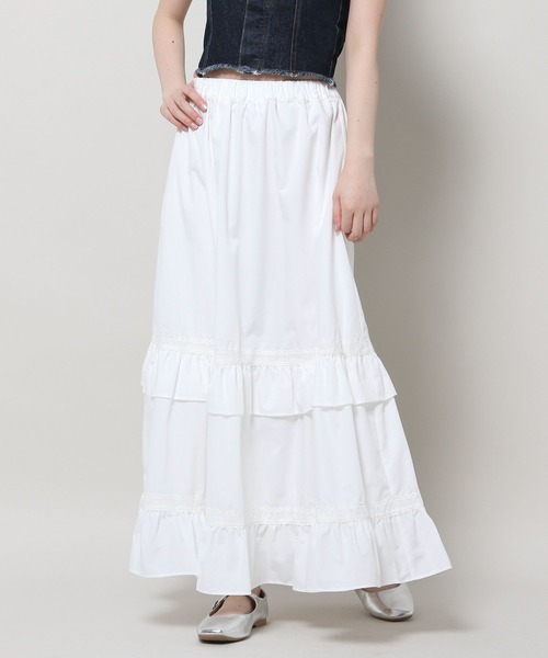 3.3 Field Trip （3.3フィールドトリップ）の「3.3 Field Trip／レーススカート（スカート・レディース・ブラック/ホワイト・FREE）」の4枚目の写真