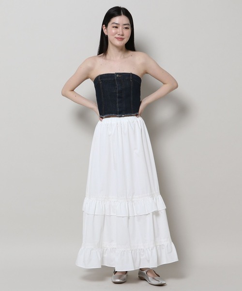 3.3 Field Trip （3.3フィールドトリップ）の「3.3 Field Trip／レーススカート（スカート・レディース・ブラック/ホワイト・FREE）」の6枚目の写真