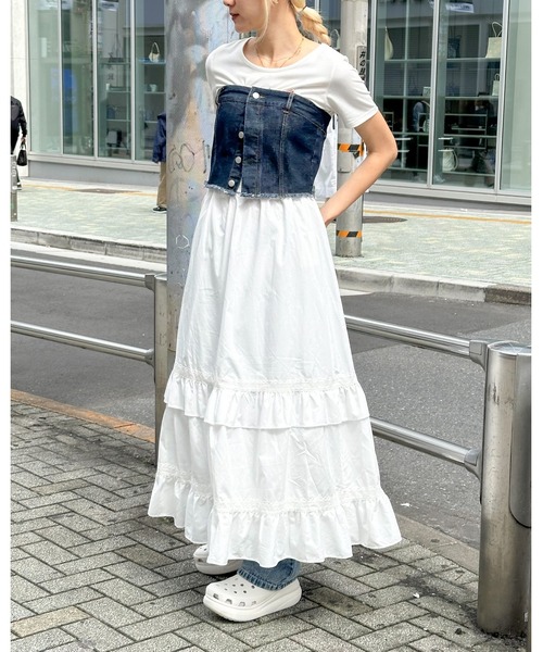 3.3 Field Trip （3.3フィールドトリップ）の「3.3 Field Trip／レーススカート（スカート・レディース・ブラック/ホワイト・FREE）」の22枚目の写真