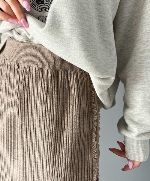 セール】【mily bilet】カジュアルに可愛く！サイドフリンジメランジ