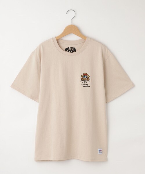&Bridge（アンドブリッジ）の「SALTS（ソルツ） おじさん刺しゅうTシャツ（Tシャツ/カットソー・メンズ・ホワイト/ライトベージュ・02/03）」の3枚目の写真
