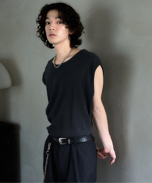 HARE（ハレ）の「【Robert P.Miller×HARE】2ピースBIGノースリーブ(HARE)（Tシャツ/カットソー・メンズ・ホワイト/ブラック・SMALL/MEDIUM）」の2枚目の写真