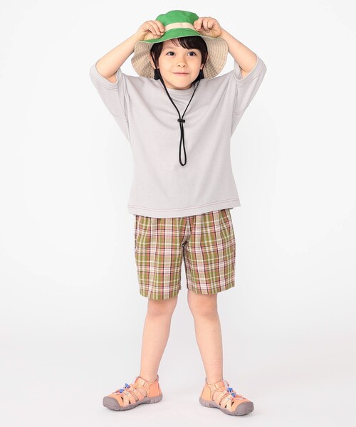 SHIPS（シップス）の「SHIPS KIDS:100～130cm / コットン チェック ショート パンツ（その他パンツ・キッズ・ライトグリーン/ネイビー・100/110/120/130）」の8枚目の写真