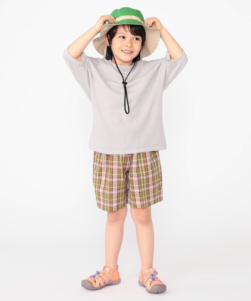 SHIPS（シップス）の「SHIPS KIDS:100～130cm / コットン チェック ショート パンツ（その他パンツ・キッズ・ライトグリーン/ネイビー・100/110/120/130）」の9枚目の写真