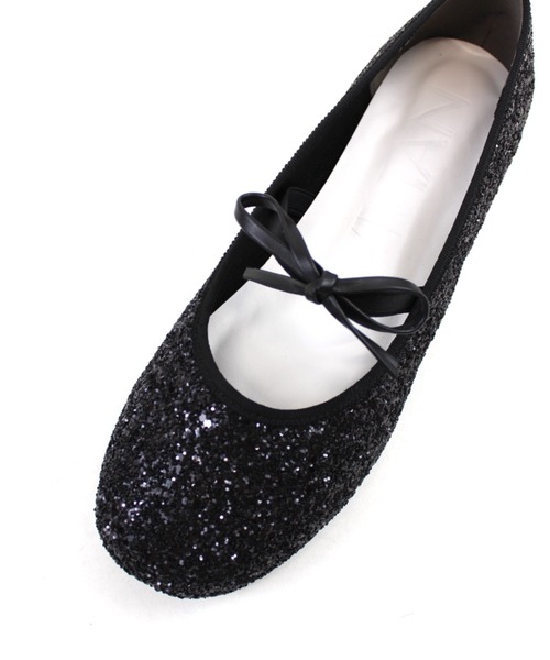 VIVIAN（ヴィヴィアン）の「ラウンドトゥリボンストラップフラットシューズ ZOZOTOWN+オフィシャルサイト限定商品（バレエシューズ・レディース・ブラック×グレー/レッド/シルバー系その他5/ブラック・S/M/L/LL）」の10枚目の写真