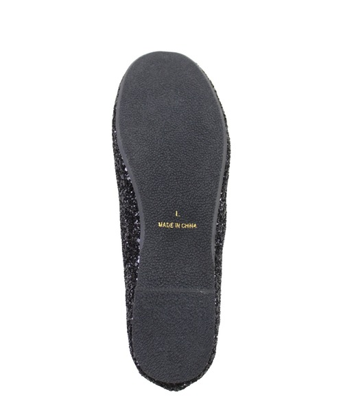 VIVIAN（ヴィヴィアン）の「ラウンドトゥリボンストラップフラットシューズ ZOZOTOWN+オフィシャルサイト限定商品（バレエシューズ・レディース・ブラック×グレー/レッド/シルバー系その他5/ブラック・S/M/L/LL）」の7枚目の写真