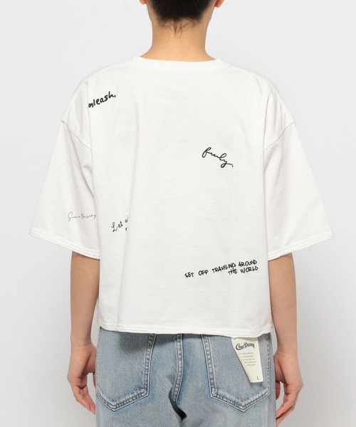 LOWRYS FARM（ローリーズファーム）の「カスタムシシュウＴＳＳ 126518（Tシャツ/カットソー・レディース・アイボリー/チャコールグレー/イエロー・FREE）」の11枚目の写真