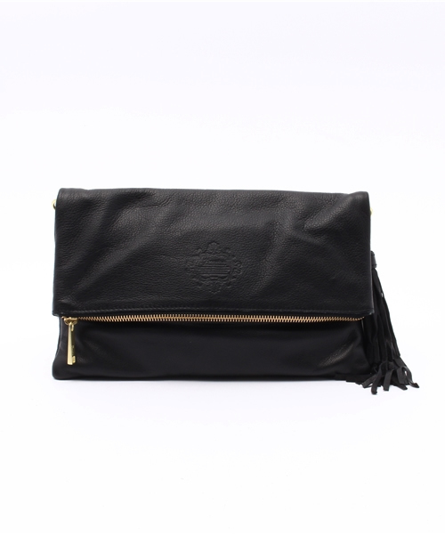 Beau're（ヴュレ）の「Beaure ビュレ カウレザー 型押し ２WAY ショルダー クラッチバッグ（クラッチバッグ・レディース・ベージュ/ブラック/アイボリー/ネイビー/イエロー・FREE）」の9枚目の写真