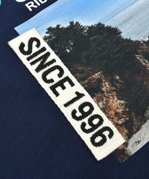 セール】【接触冷感】海フォトプリントロゴ天竺Tシャツ(100