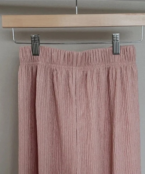 セール】プリーツ加工ティアードキャミ＋ワイドパンツセットアップ