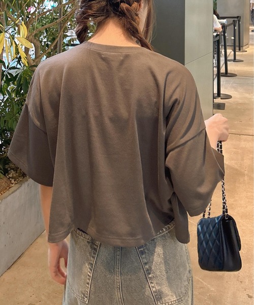 INGNI（イング）の「カレッジロゴショートTシャツ／Ａ（Tシャツ/カットソー・レディース・オフホワイト/チャコールグレー/オートミール・M）」の20枚目の写真