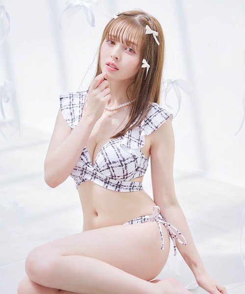 Sugar nine ツイードフリルビキニ ホワイト Sサイズ Sugar nine ツイードフリルビキニ ホワイト Sサイズ - メルカリ