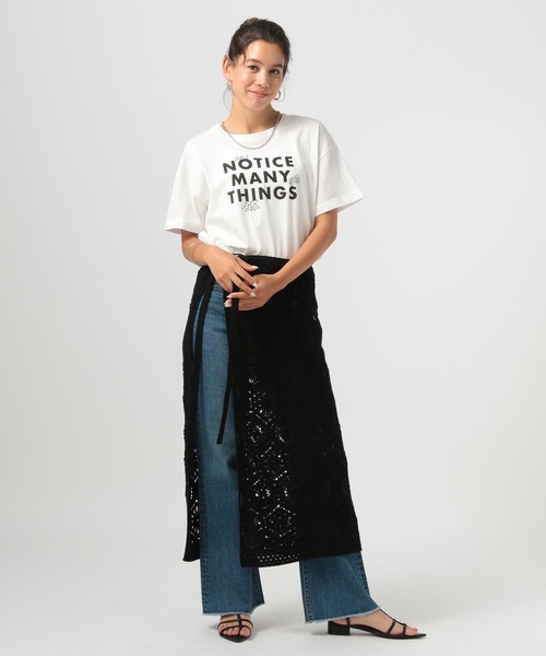 BAYFLOW（ベイフロー）の「[滑らかな肌触り]プレイフルシルケットアソートロゴＴ（Tシャツ/カットソー・レディース・オフホワイト/カーキ/オレンジ/ネイビー・FREE）」の17枚目の写真