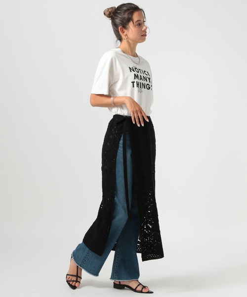 BAYFLOW（ベイフロー）の「[滑らかな肌触り]プレイフルシルケットアソートロゴＴ（Tシャツ/カットソー・レディース・オフホワイト/カーキ/オレンジ/ネイビー・FREE）」の18枚目の写真