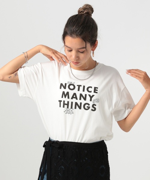 BAYFLOW（ベイフロー）の「[滑らかな肌触り]プレイフルシルケットアソートロゴＴ（Tシャツ/カットソー・レディース・オフホワイト/カーキ/オレンジ/ネイビー・FREE）」の21枚目の写真