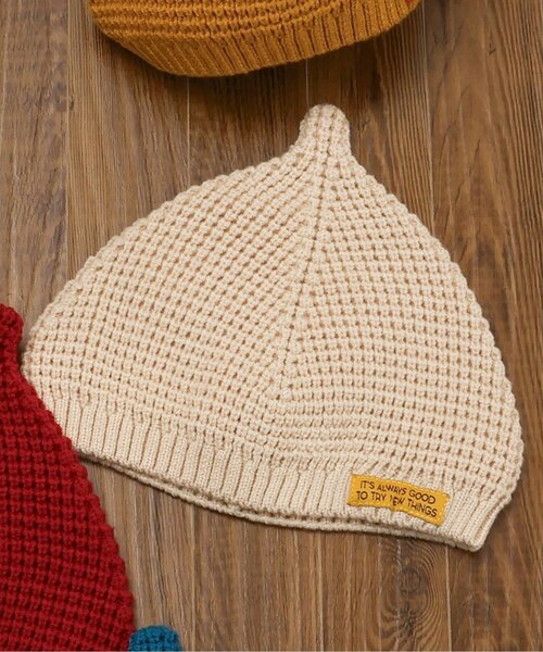 BREEZE（ブリーズ）の「カラフルとんがりニット帽（その他ベビーウェア・キッズ・ブルー/アイボリー/イエロー/レッド・46/48）」の3枚目の写真