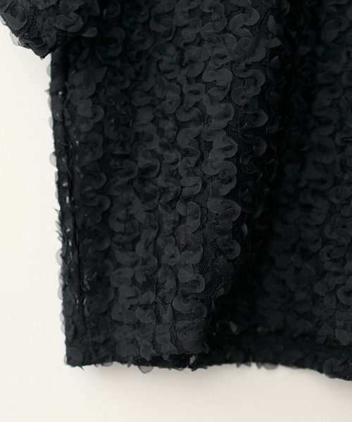 natural couture（ナチュラルクチュール）の「フラワーチュールレースTOPS（Tシャツ/カットソー・レディース・ブラック/アイボリー/ピンク・FREE）」の15枚目の写真