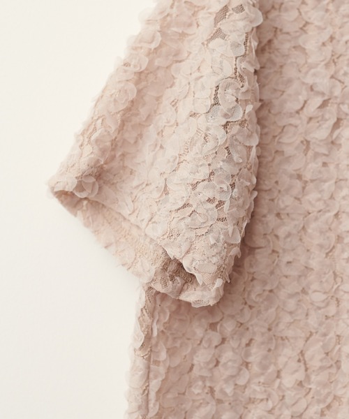 natural couture（ナチュラルクチュール）の「フラワーチュールレースTOPS（Tシャツ/カットソー・レディース・ブラック/アイボリー/ピンク・FREE）」の20枚目の写真