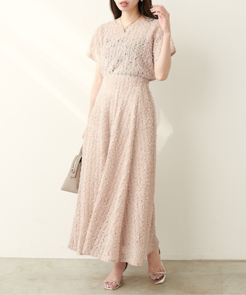 natural couture（ナチュラルクチュール）の「フラワーチュールレースTOPS（Tシャツ/カットソー・レディース・ブラック/アイボリー/ピンク・FREE）」の19枚目の写真