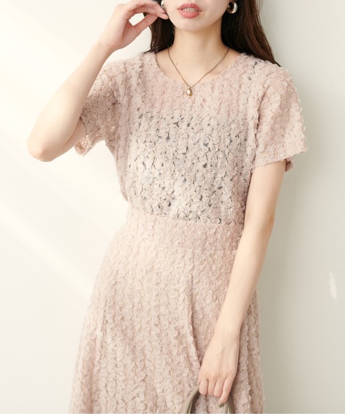 natural couture（ナチュラルクチュール）の「フラワーチュールレースTOPS（Tシャツ/カットソー・レディース・ブラック/アイボリー/ピンク・FREE）」の17枚目の写真