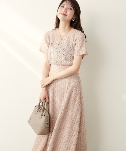 natural couture（ナチュラルクチュール）の「フラワーチュールレースTOPS（Tシャツ/カットソー・レディース・ブラック/アイボリー/ピンク・FREE）」の18枚目の写真