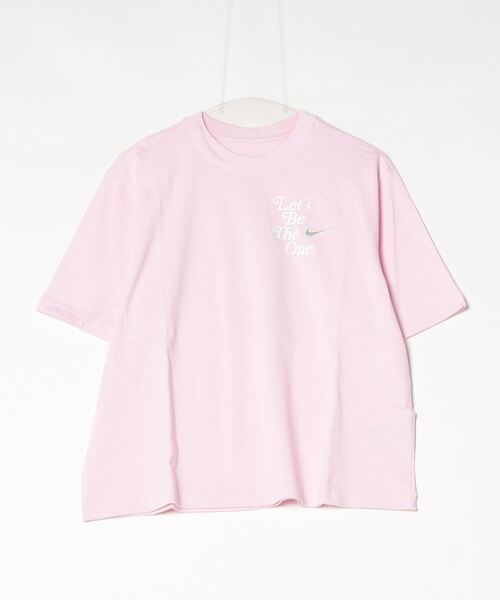 NIKE(ナイキ)の「ナイキ NIKE ナイキ NSW ボクシー GCEL S/S Tシャツ(Tシャツ/カットソー・レディース・オフホワイト/ピンク・S/M/L/XL)」の2枚目の写真