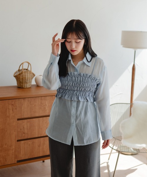 favclo.（ファブクロ）の「bustier × sheer shirt set