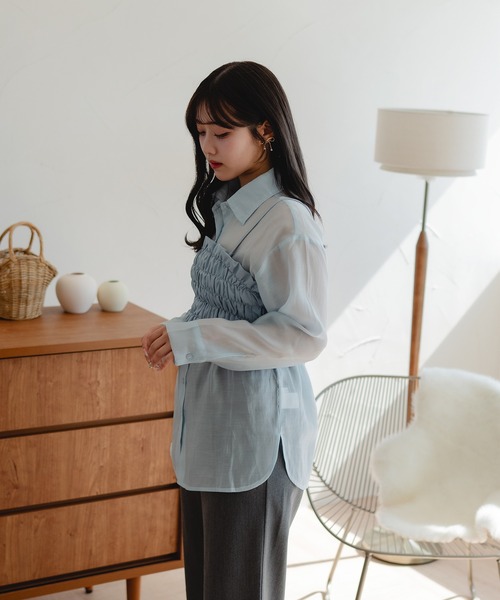 favclo.（ファブクロ）の「bustier × sheer shirt set