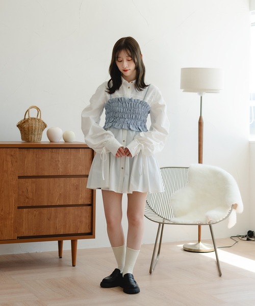 favclo.（ファブクロ）の「bustier × sheer shirt set