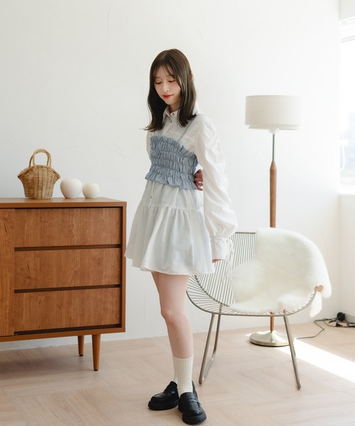 favclo.（ファブクロ）の「bustier × sheer shirt set / ビスチェ  