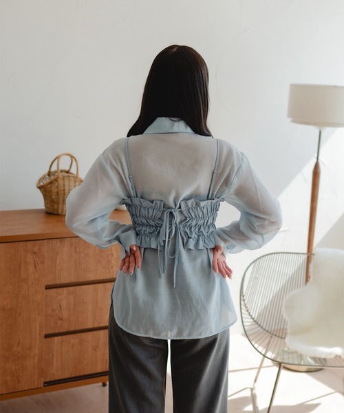 favclo.（ファブクロ）の「bustier × sheer shirt set