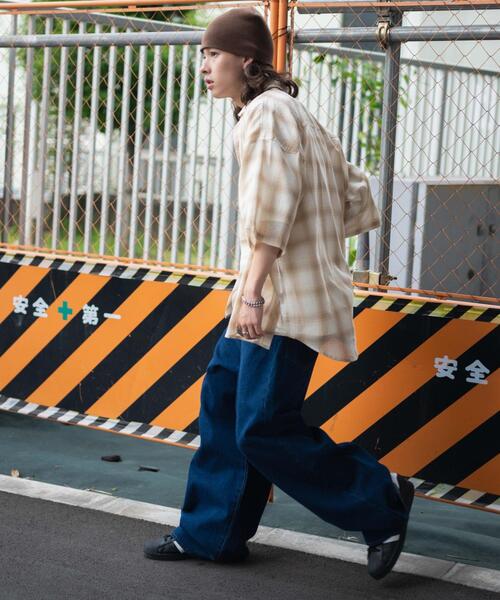 WEGO（ウィゴー）の「WEGO/チェックシアーガーゼシャツ（シャツ/ブラウス・メンズ・その他2/その他1・MEDIUM/LARGE）」の4枚目の写真