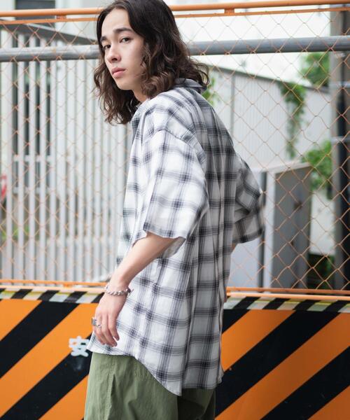 WEGO（ウィゴー）の「WEGO/チェックシアーガーゼシャツ（シャツ/ブラウス・メンズ・その他2/その他1・MEDIUM/LARGE）」の6枚目の写真