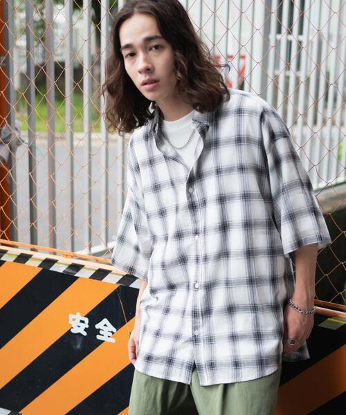 WEGO（ウィゴー）の「WEGO/チェックシアーガーゼシャツ（シャツ/ブラウス・メンズ・その他2/その他1・MEDIUM/LARGE）」の5枚目の写真