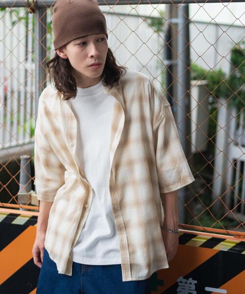 WEGO（ウィゴー）の「WEGO/チェックシアーガーゼシャツ（シャツ/ブラウス・メンズ・その他2/その他1・MEDIUM/LARGE）」の10枚目の写真