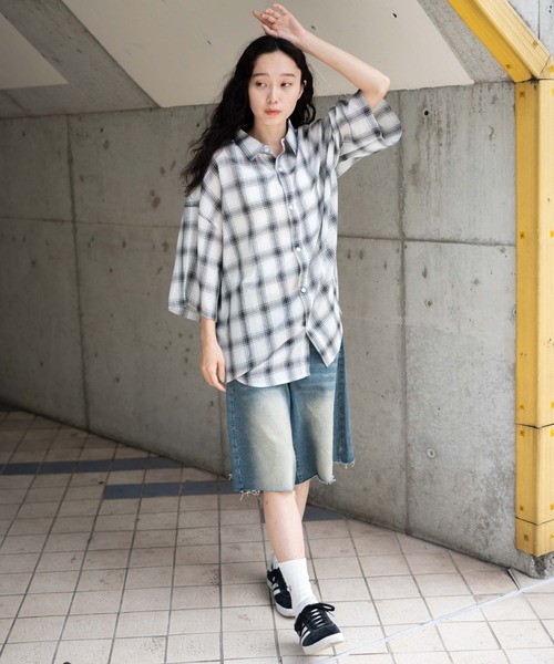 WEGO（ウィゴー）の「WEGO/チェックシアーガーゼシャツ（シャツ/ブラウス・メンズ・その他2/その他1・MEDIUM/LARGE）」の22枚目の写真
