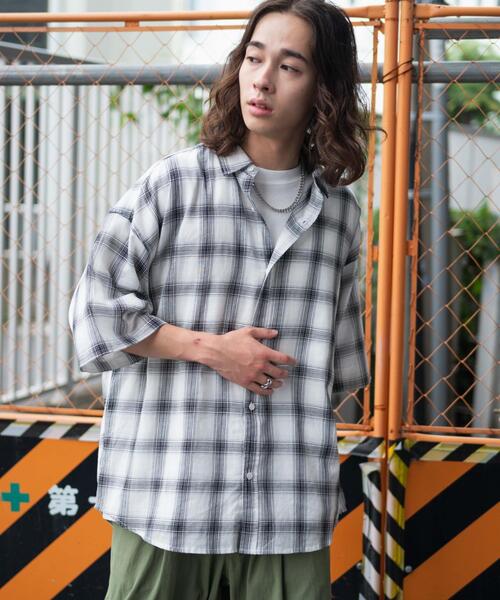 WEGO（ウィゴー）の「WEGO/チェックシアーガーゼシャツ（シャツ/ブラウス・メンズ・その他2/その他1・MEDIUM/LARGE）」の21枚目の写真