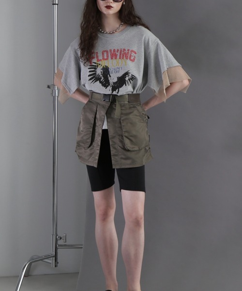 ROSE BUD（ローズバッド）の「レイヤードベルトスカート（スカート・レディース・ブラック/カーキ・FREE）」の17枚目の写真