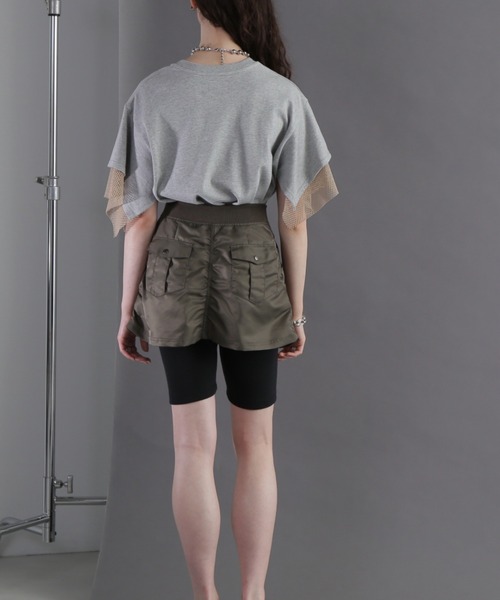 ROSE BUD（ローズバッド）の「レイヤードベルトスカート（スカート・レディース・ブラック/カーキ・FREE）」の15枚目の写真