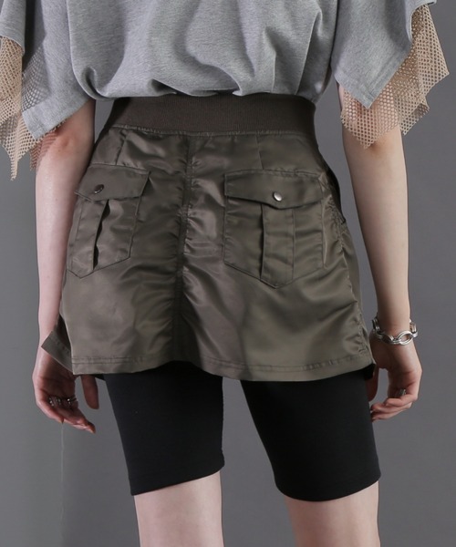ROSE BUD（ローズバッド）の「レイヤードベルトスカート（スカート・レディース・ブラック/カーキ・FREE）」の12枚目の写真