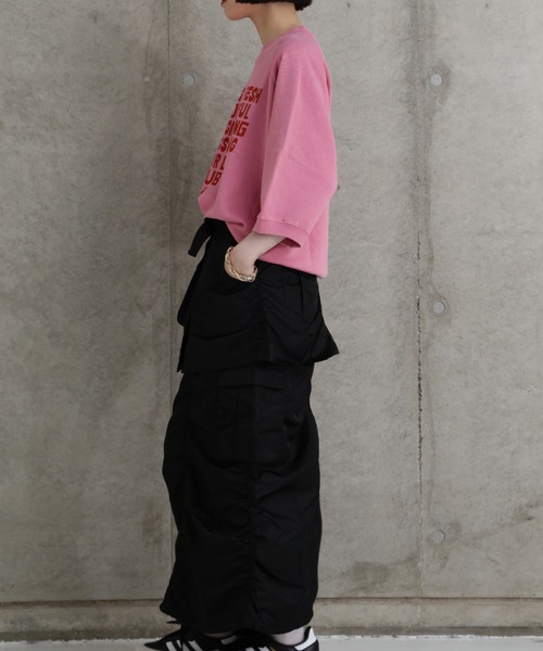 ROSE BUD（ローズバッド）の「レイヤードベルトスカート（スカート・レディース・ブラック/カーキ・FREE）」の22枚目の写真