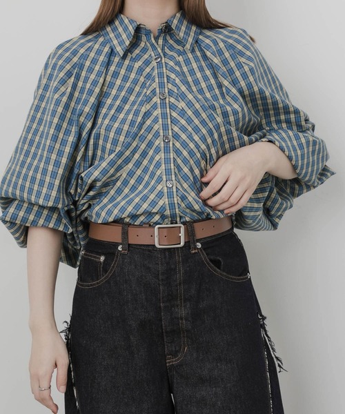 SMELLY（スメリー）の「マットスクエアベルト（ベルト・レディース・ブラック/ブラウン・-）」の3枚目の写真