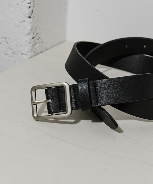SMELLY（スメリー）の「マットスクエアベルト（ベルト・レディース・ブラック/ブラウン・-）」の4枚目の写真