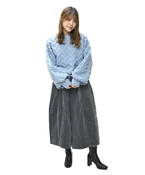 MARAI（マーライ）の「コーデュロイ フレアワイドパンツ（その他パンツ・レディース・ホワイト/グレー/ブラック/ベージュ/ブラウン・FREE）」の18枚目の写真