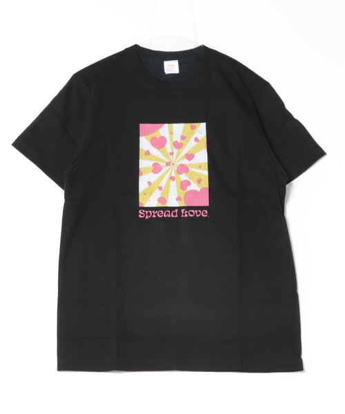 B.I.D.(ビーアイディー)の「《Spread Love》オリジナルプリント S/S T(Tシャツ/カットソー・レディース・ブラック/ホワイト・LARGE/MEDIUM/SMALL)」の1枚目の写真
