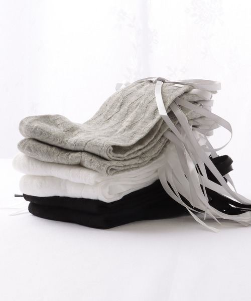 Lace Ladies（レースレディース）の「【6足セット】 ウエーブ レース ソリッドカラー クルー丈 ソックス（ソックス/靴下・レディース・ブラック/マルチ・FREE）」の4枚目の写真