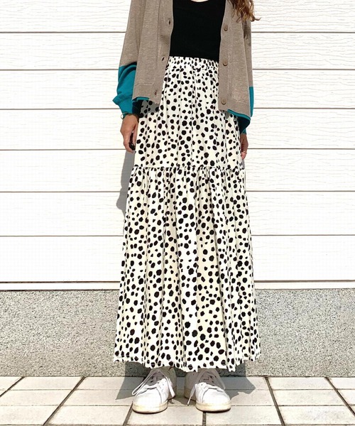 【セール】ダルメシアン柄スカート（スカート）｜Q（キュー）