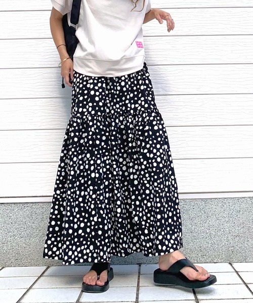 【セール】ダルメシアン柄スカート（スカート）｜Q（キュー）