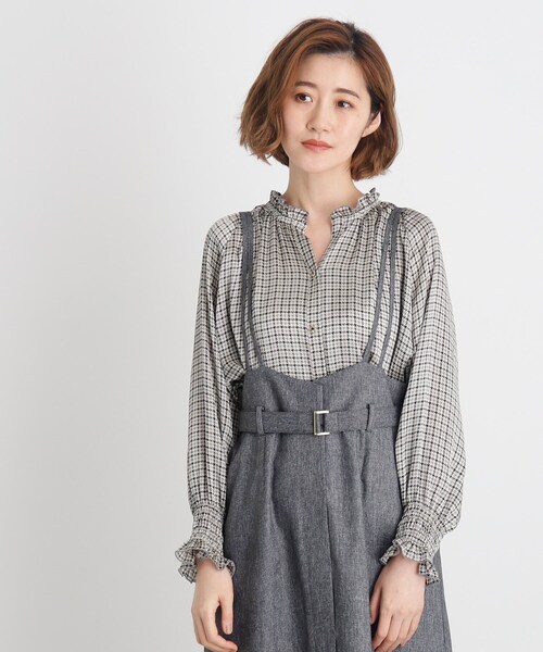 grove（グローブ）の「◆シャーリングボリュームブラウス（シャツ/ブラウス・レディース・ブラック/キャメル/チャコールグレー/オフホワイト・03/02/01/04/05）」の16枚目の写真