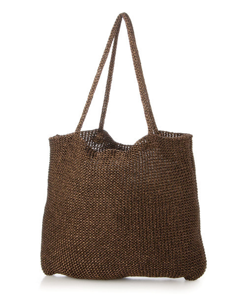 cache cache(カシュ カシュ)の「カシュカシュ cachecache / ラメ糸編みトートバッグ(トートバッグ・レディース・ピンク/グリーン/ホワイト/シルバー/ブルー/ブラック/ゴールド/シルバー系/マルチ/ブラウン/パープル・FREE)」の3枚目の写真